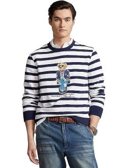 Polo Bear Striped Fleece Sweatshirt