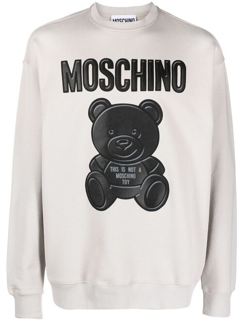 Moschino logo-print organic cotton sweatshirt