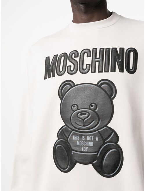 Moschino logo-print organic cotton sweatshirt