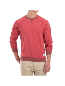 johnnie-O Pamlico Polyester Solid Raglan Long Sleeve Relaxed Fit Pullover Sweatshirt