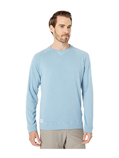 Johnnie o johnnie-O Pamlico Polyester Solid Raglan Long Sleeve Relaxed Fit Pullover Sweatshirt