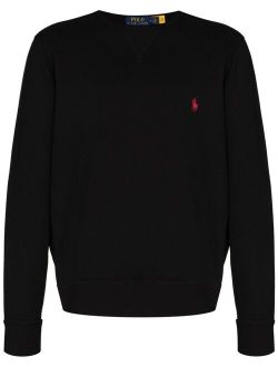logo-embroidered sweatshirt