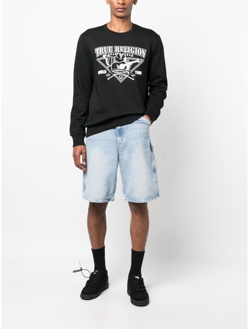 True Religion logo-print long-sleeve sweatshirt