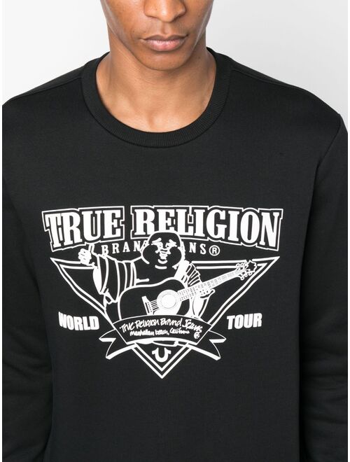 True Religion logo-print long-sleeve sweatshirt