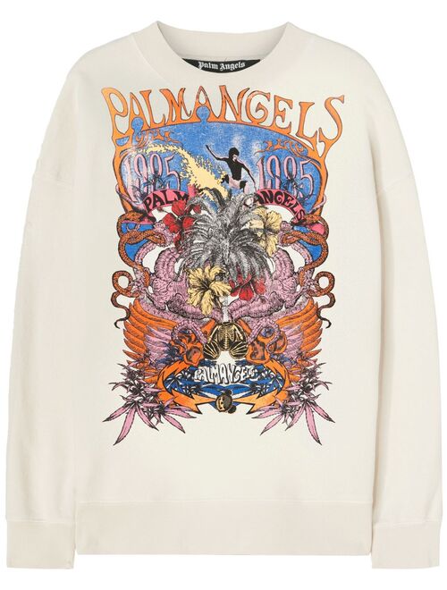 Palm Angels Concert graphic-print cotton sweatshirt