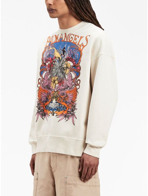 Palm Angels Concert graphic-print cotton sweatshirt