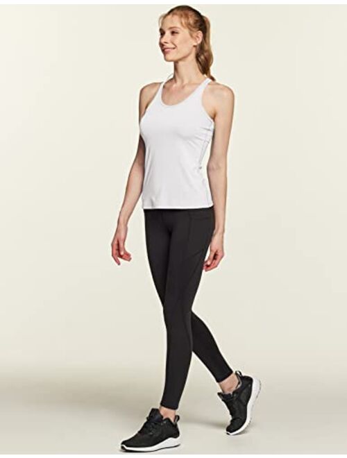 ATHLIO 3 Pack Women's Racerback Workout Tank Tops, Running Exercise Gym Shirts, Dry Fit Yoga Athletic Tank Top