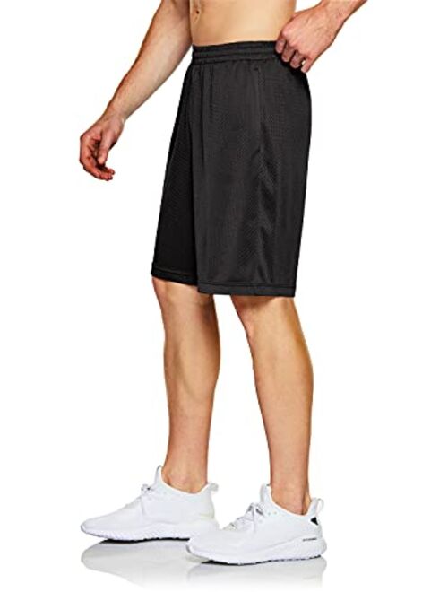 ATHLIO Men's Active Running Shorts, Gym Training Workout Shorts, Quick Dry Mesh Athletic Shorts with Pockets