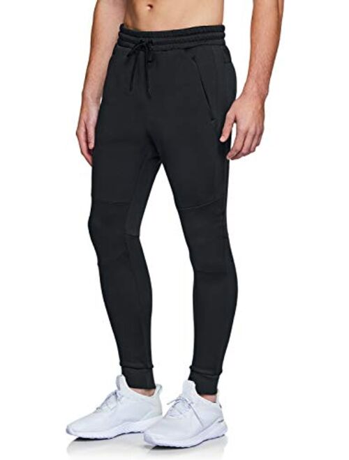 ATHLIO Men's Winter Fleece Sweatpants, Athletic Sports Jogger Pants with Pockets, Active Running Training Tapered Pants