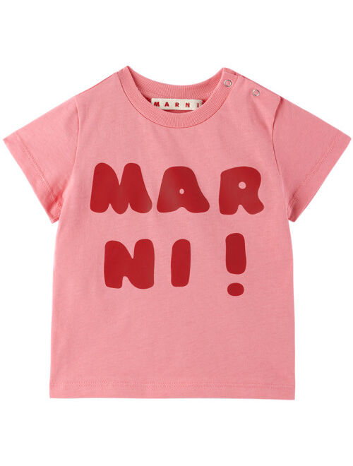 MARNI Baby Pink Printed T-Shirt