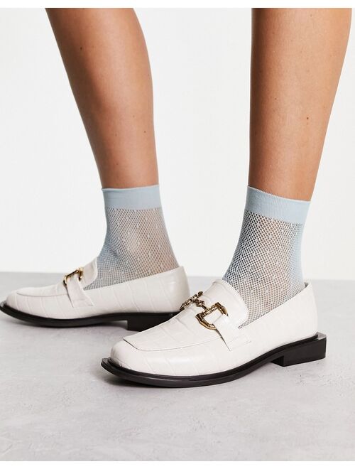 Crocs Glamorous horsebit loafers in white croc