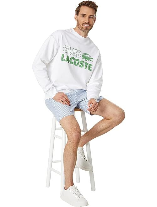 Lacoste Long Sleeve Loose Fit Graphic Sweatshirt