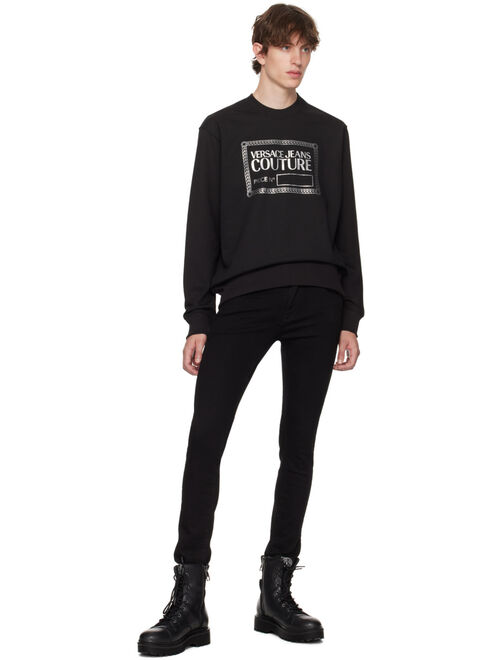 Versace Jeans Couture Black Piece Number Sweatshirt