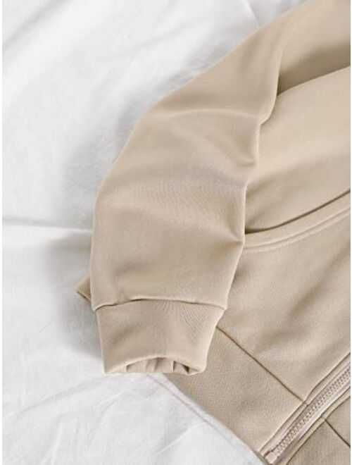 SOLY HUX Women's Zip Up Long Sleeve Drawstring Hoodie Pocket Sweatshirt Jacket