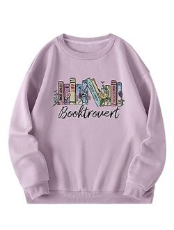 Women's Sweatshirt Letter Graphic Print Long Sleeve Casual Pullover Top