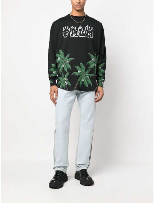 Palm Angels Palms&Skull logo-print sweatshirt