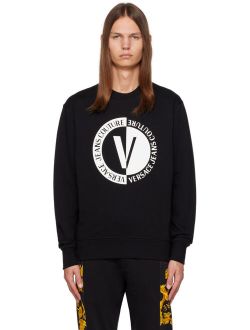 Jeans Couture Black V-Emblem Sweatshirt