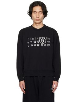 Black Printed Sweatshirt