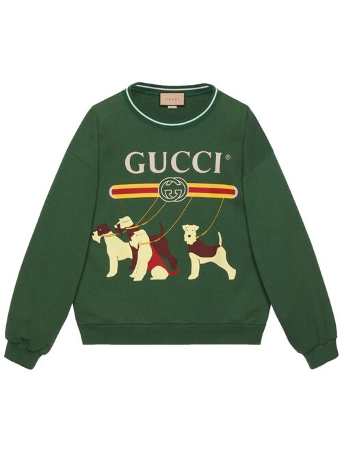 Gucci logo-print jersey sweatshirt