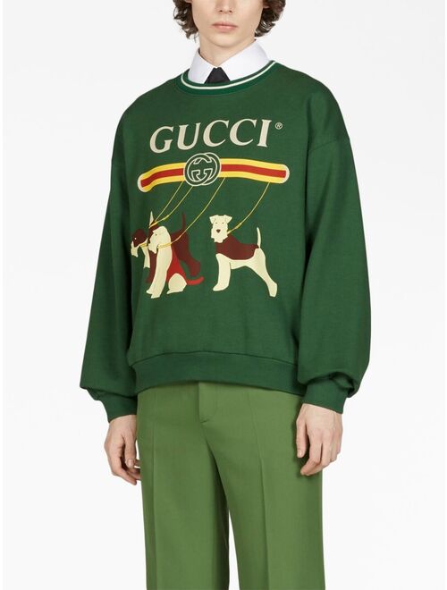 Gucci logo-print jersey sweatshirt