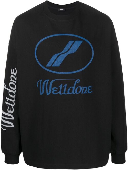 We11done oversized logo sweatshirt