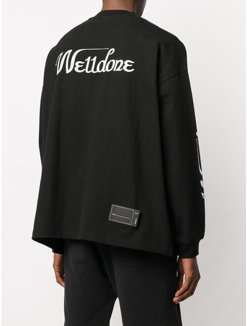 We11done oversized logo sweatshirt