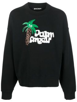 logo-print organic cotton sweatshirt