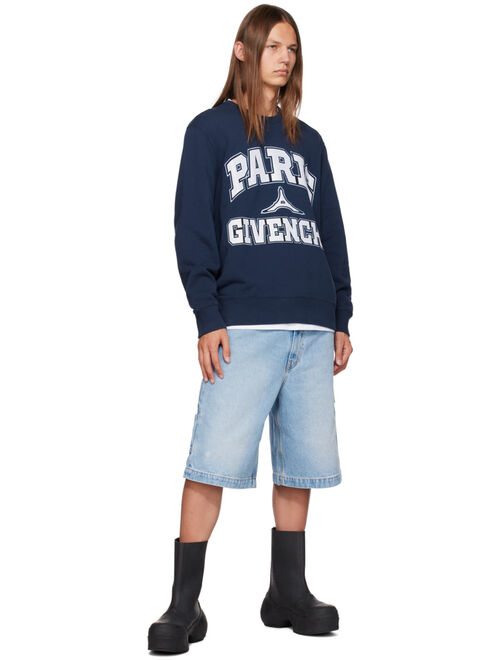 Givenchy Navy Crewneck Sweatshirt