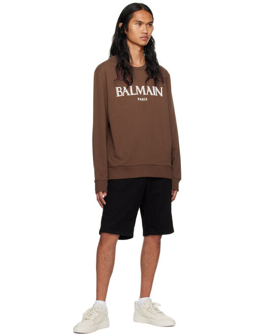 Balmain Brown Bonded Sweatshirt