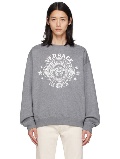 Versace Gray Printed Sweatshirt