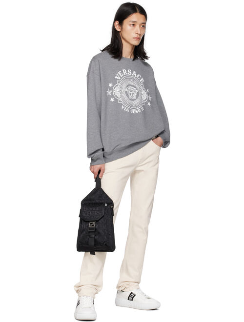 Versace Gray Printed Sweatshirt