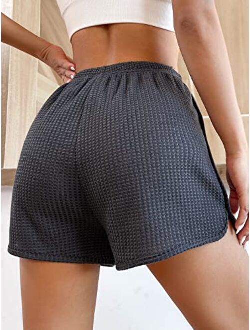 SOLY HUX Women's Casual Track Shorts High Waisted Workout Running Yoga Sweat Shorts