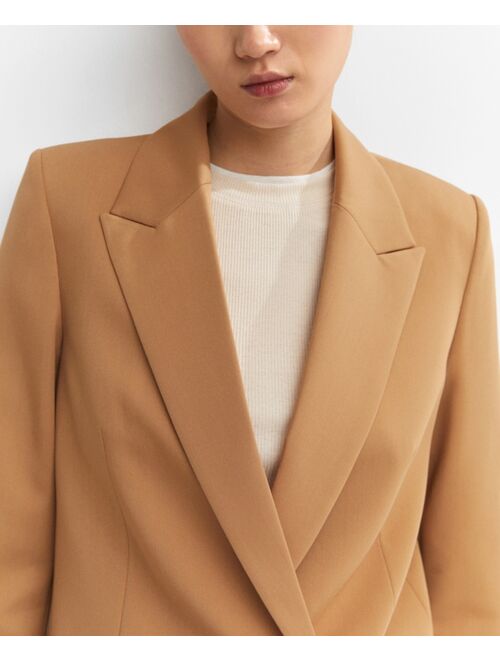 MANGO Women's Double-Breasted Blazer