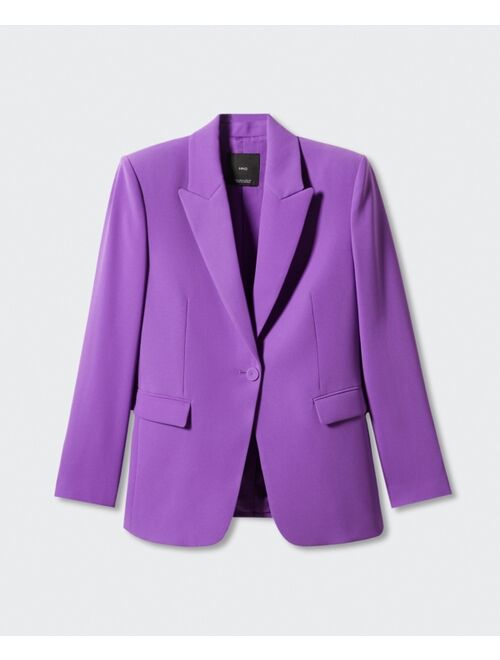 MANGO Women's Buttons Detail Suit Blazer