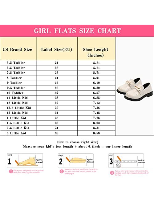 SIOVEKSY Girls Uniform Loafer Flats Patent Leather Dress Shoes Oxford Slip-On Loafer School Flats for Toddlers/Little Girls