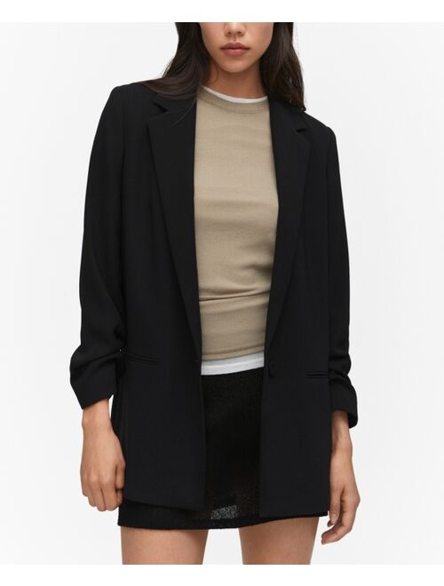 MANGO Women's Flowy Suit Blazer
