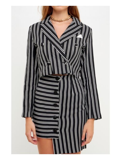 GREY LAB Women's Striped Jacket w/ Pocket
