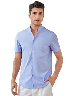 Men's Summer Short Sleeve Button Down Shirt Casual Shirts