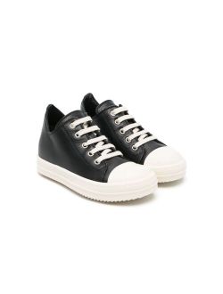 Kids lace-up leather sneakers