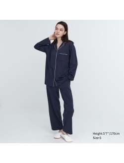 AIRism Cotton Long-Sleeve Pajamas