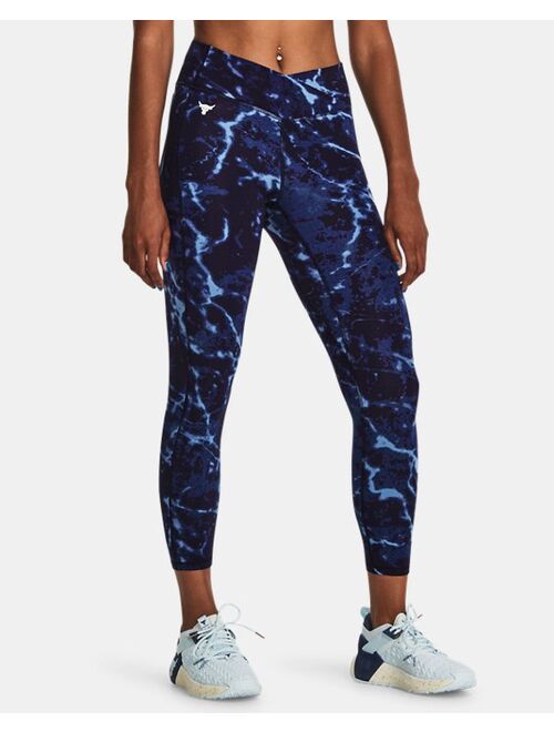 Under Armour Women's Project Rock Crossover Lets Go Printed Ankle Leggings