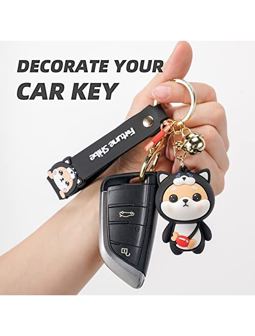 YOU WIZV Cute Keychain Kawaii Anime Keychains for Kids Backpack Charms Key Chain Accessory Friend Gift for Women Girl