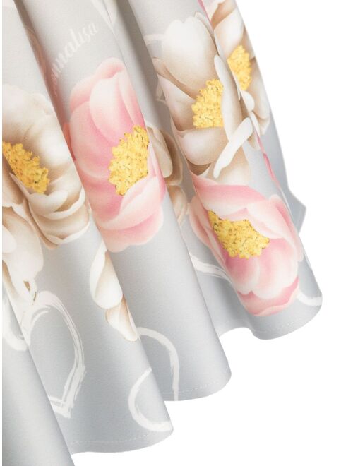 Monnalisa floral-print skirt
