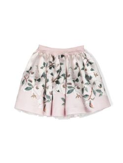 floral-print gathered skirt