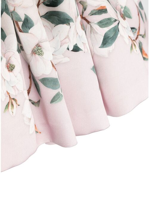Monnalisa floral-print gathered skirt