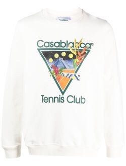 Casablanca Tennis Club Icon graphic-print sweatshirt