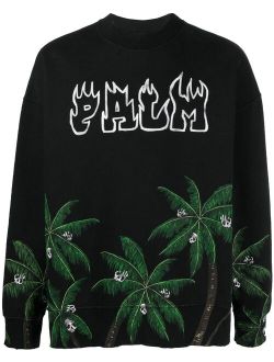 Palm & Skull logo-print sweatshirt