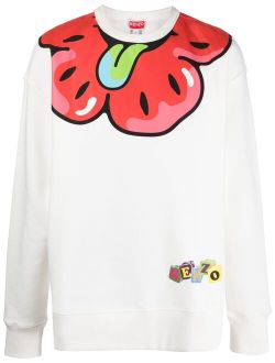 Boke flower graphic-print sweatshirt