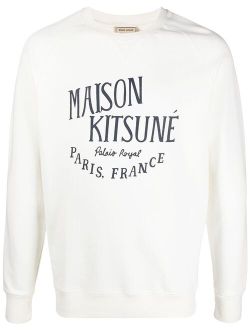 Maison Kitsune logo print cotton sweatshirt