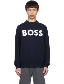 BOSS Navy Bonded Sweatshirt